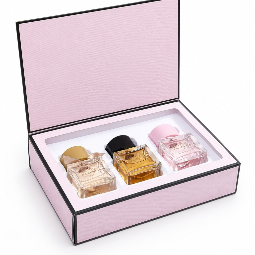 Women's Floral Perfume Set (3 Bottles) — white