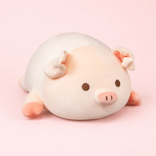 Pink Piggy Cushion Plush — blush