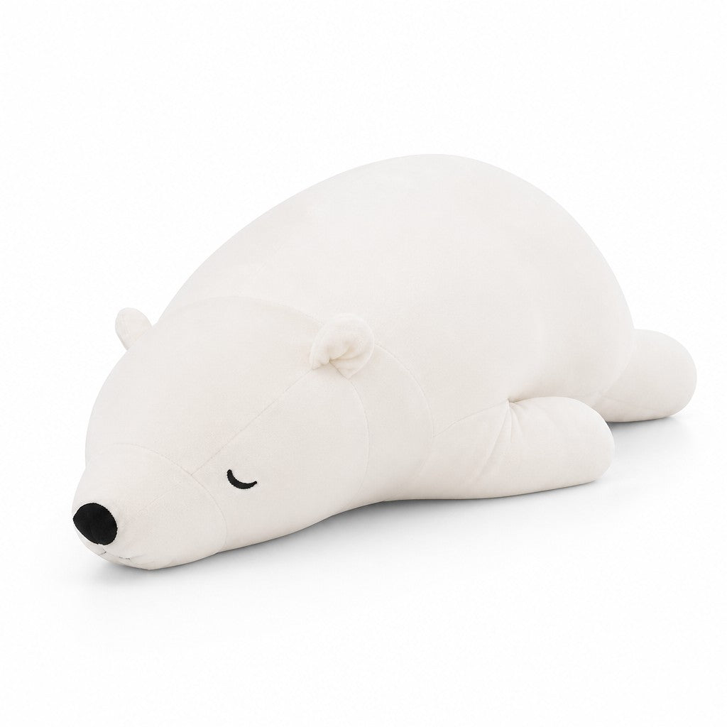 Giant Sleepy Bear Plush Toy — White