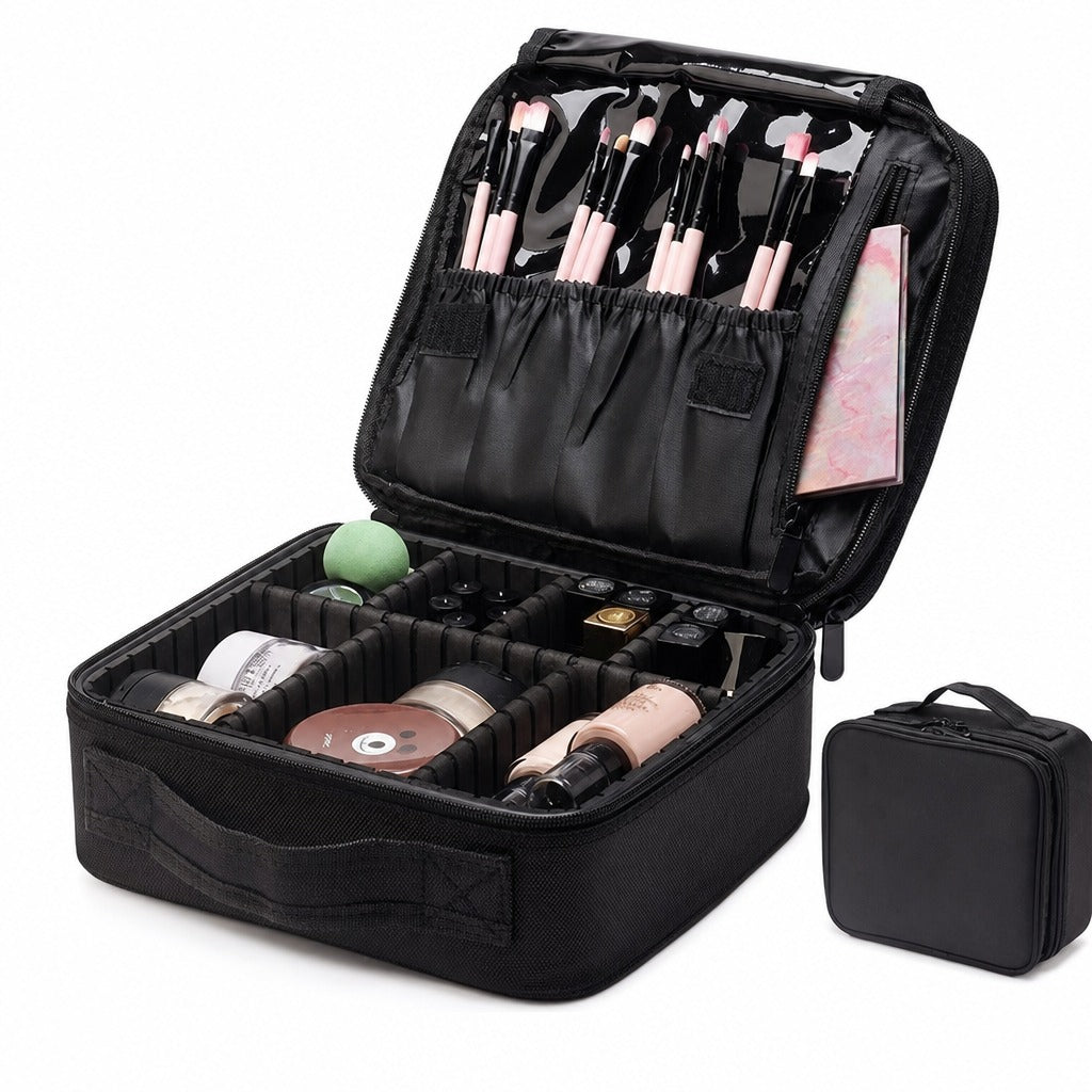 Quilted Cosmetic Pouch — Color M (black medium)