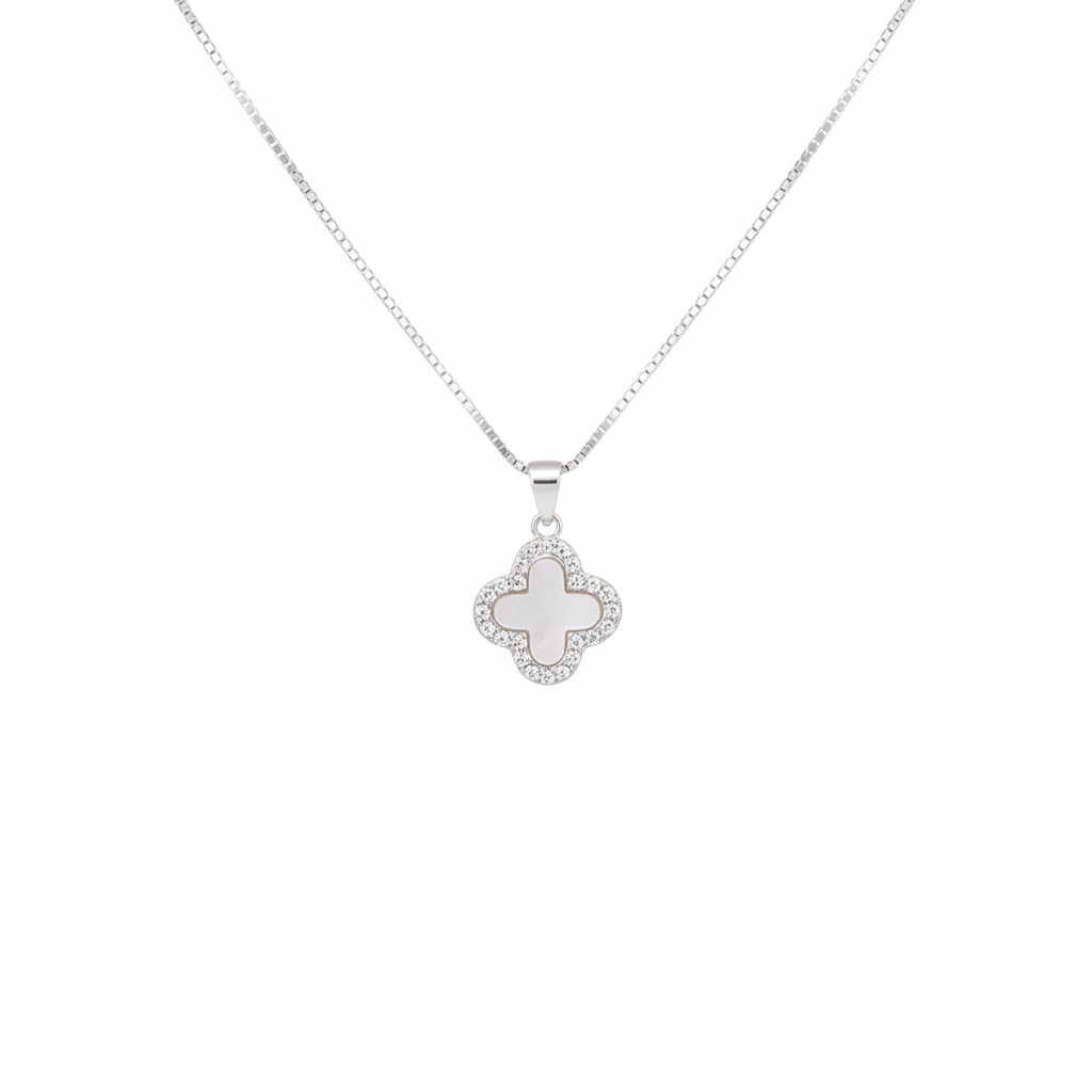 Clover necklace studio