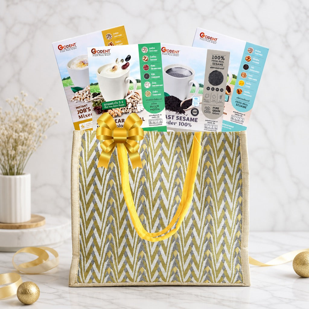 Golden Wellness Gift Set — marble surface