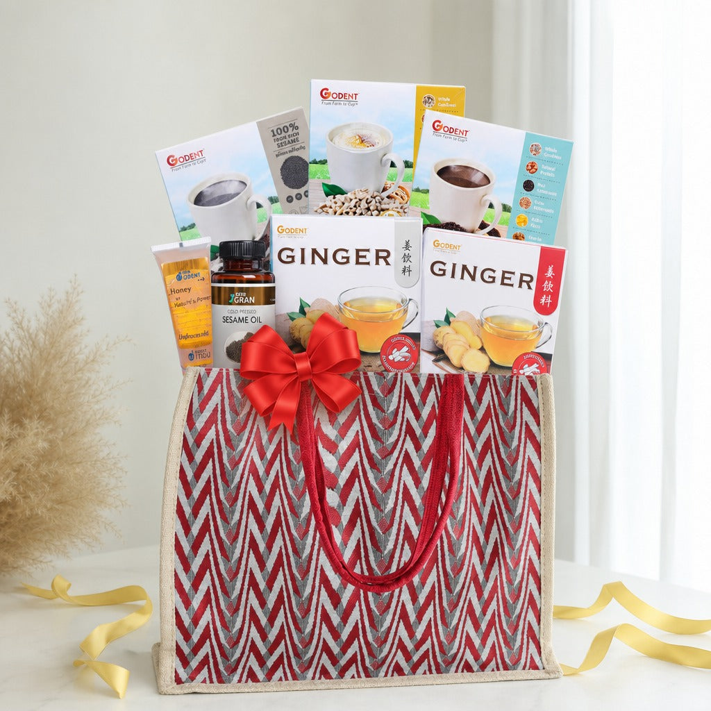 Golden Wellness Gift Set — large gift presentation