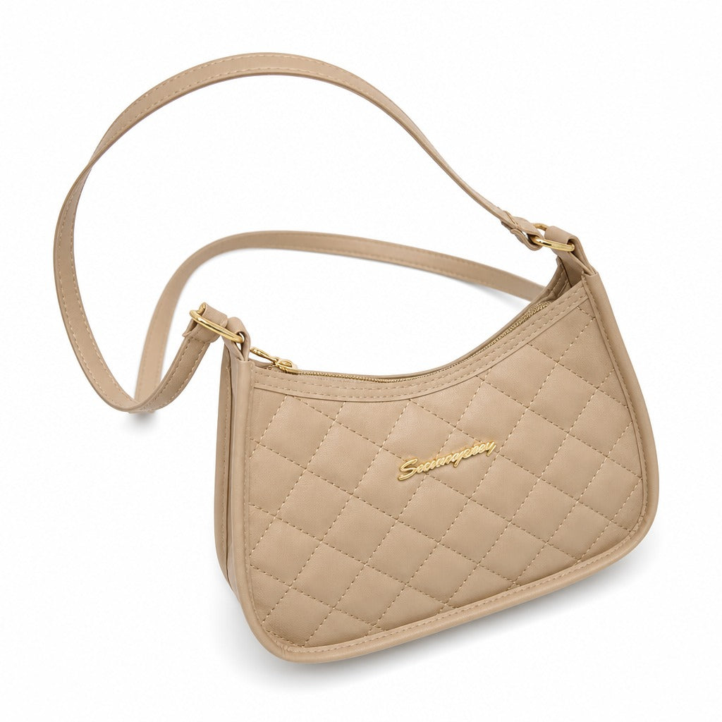Korean Leather Shoulder Bag — Brown