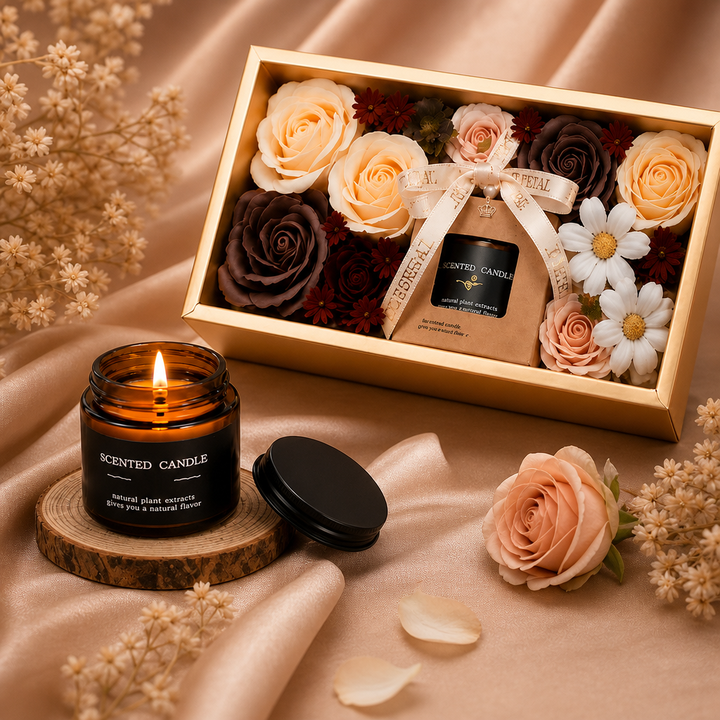 Aroma Candle Gift Set — Champagne — blush