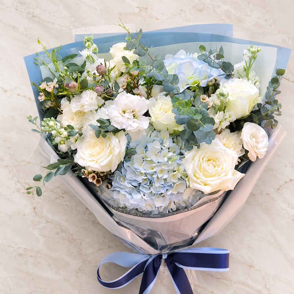 Blue Mist Serenity marble surface