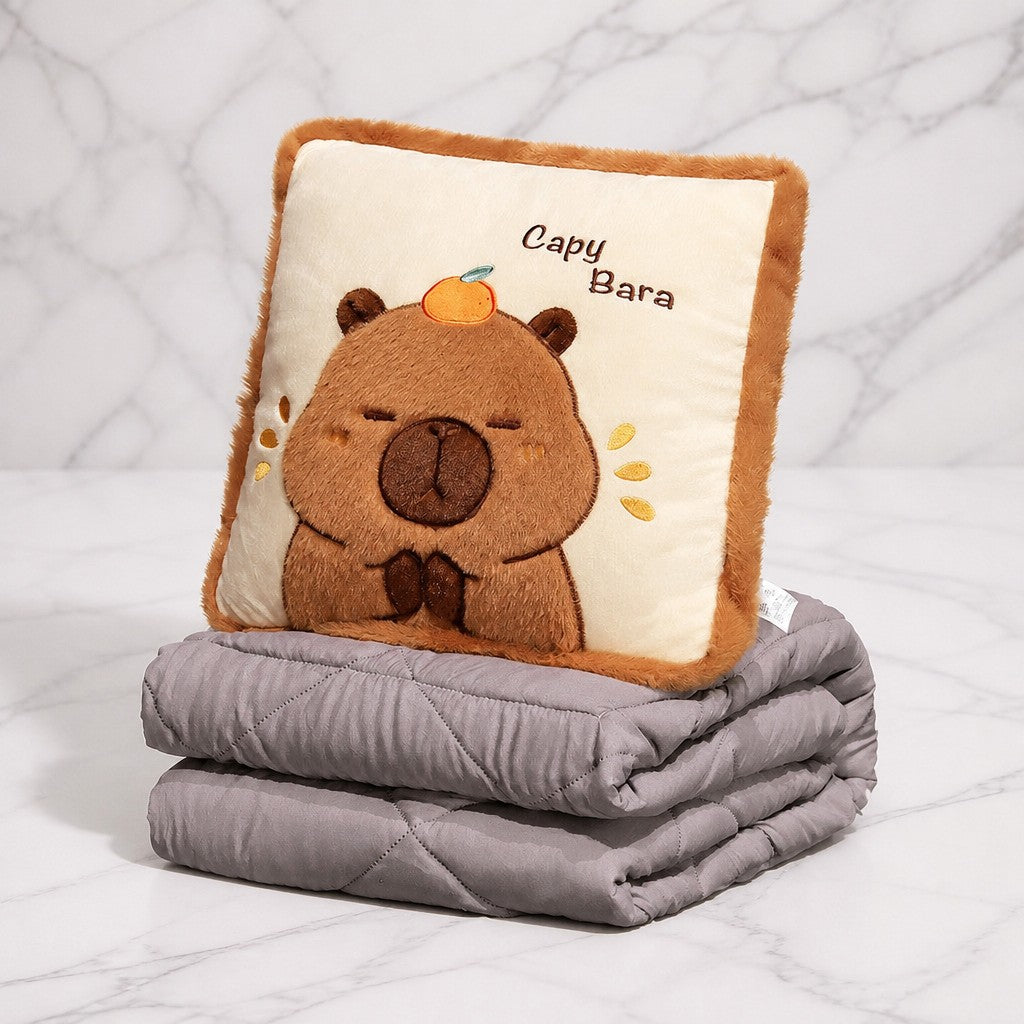 Capybara Pillow and Duvet — marble