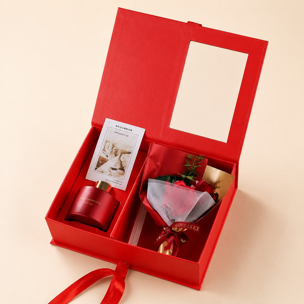 Flower & Scent Diffuser Gift Box — cream