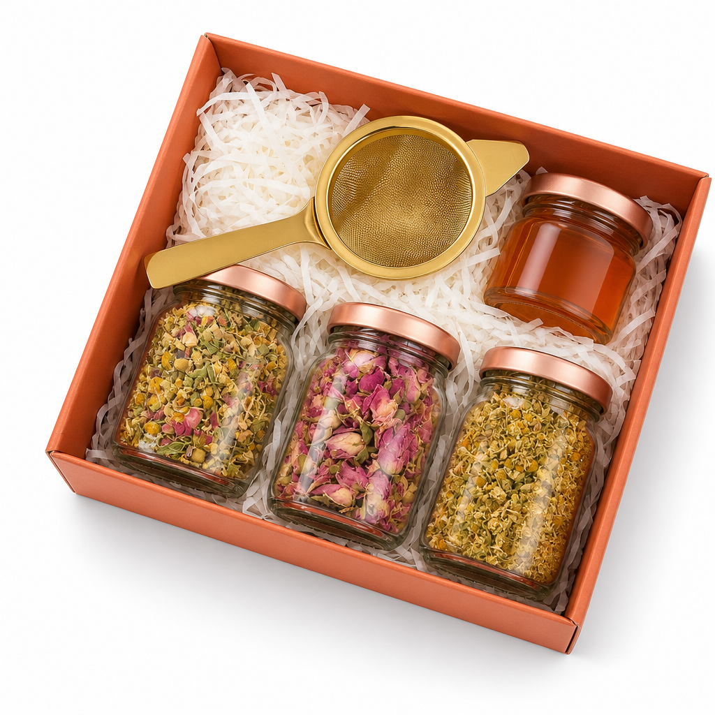 Flower Tea Gift Set — white studio