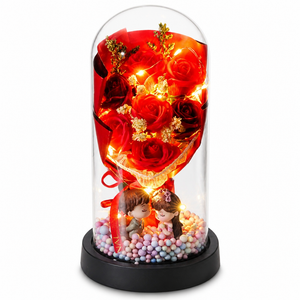 Forever Rose in Glass Case