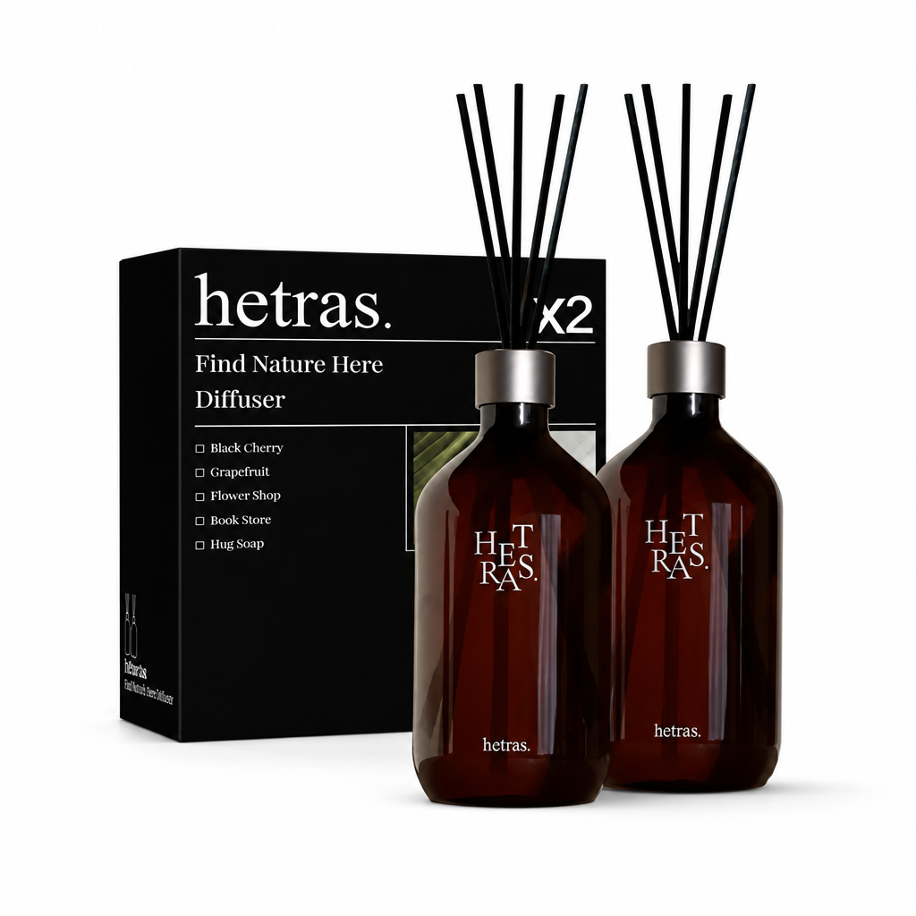 HETRAS Premium Diffuser 2-bottle set with box