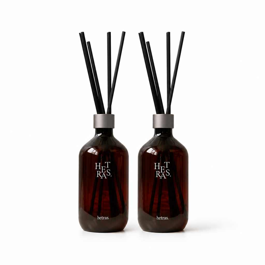 HETRAS Premium Diffuser 2-bottle set — white studio