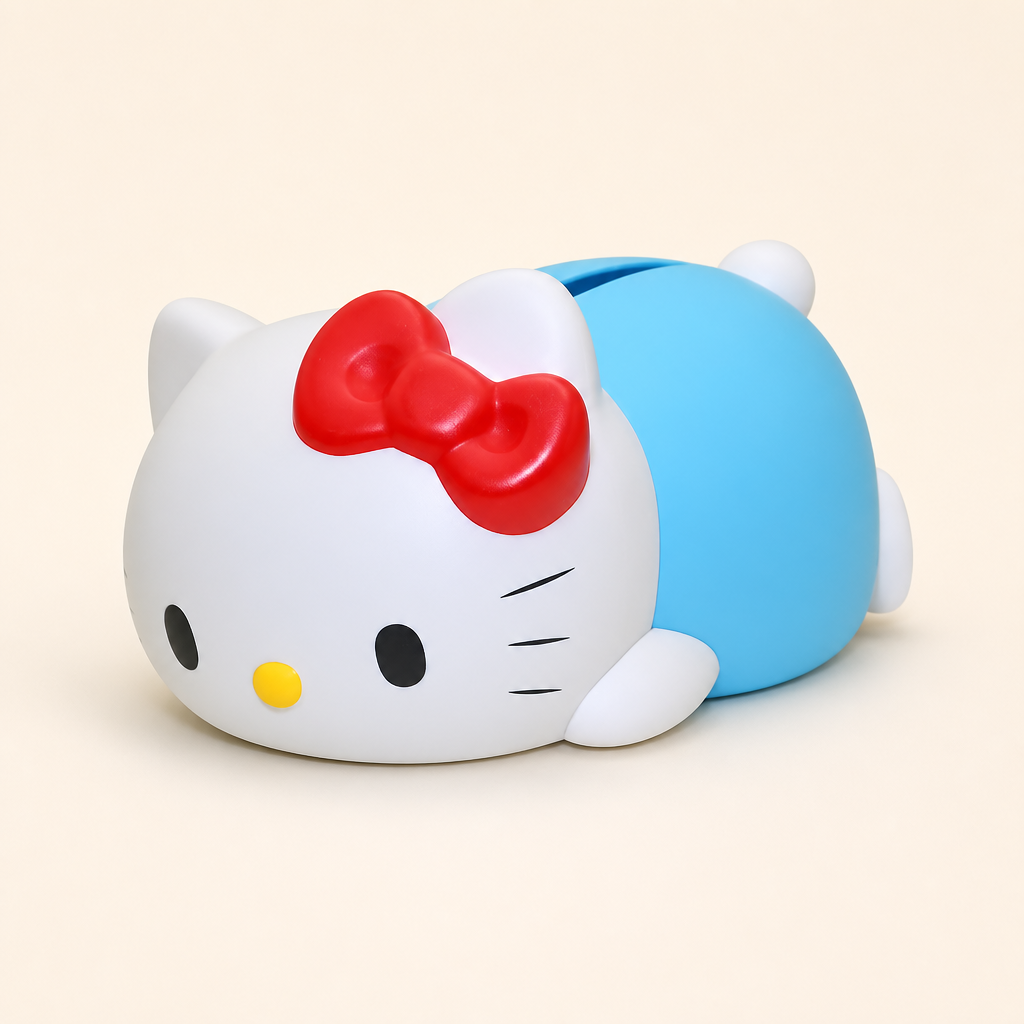 Cute Cat Tissue Cover — cream