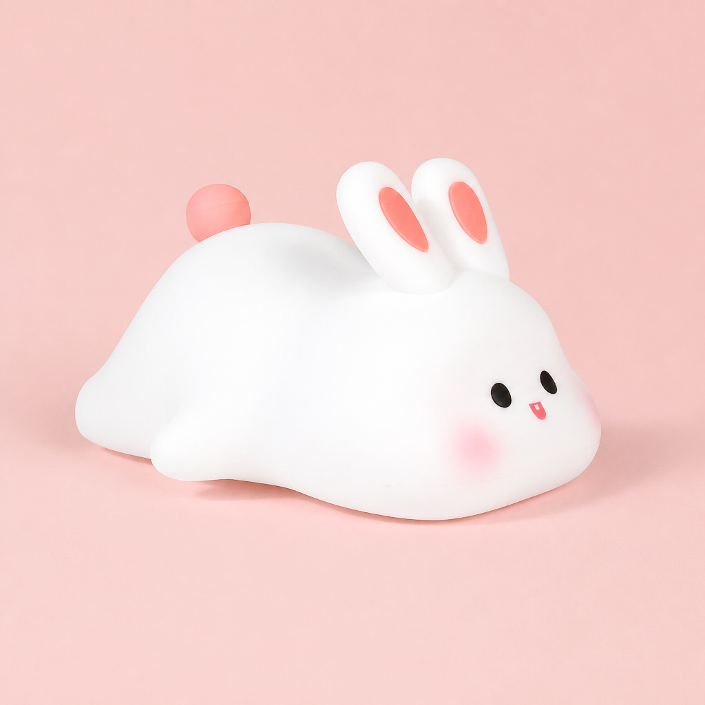 Cute LED Rabbit Lamp — blush