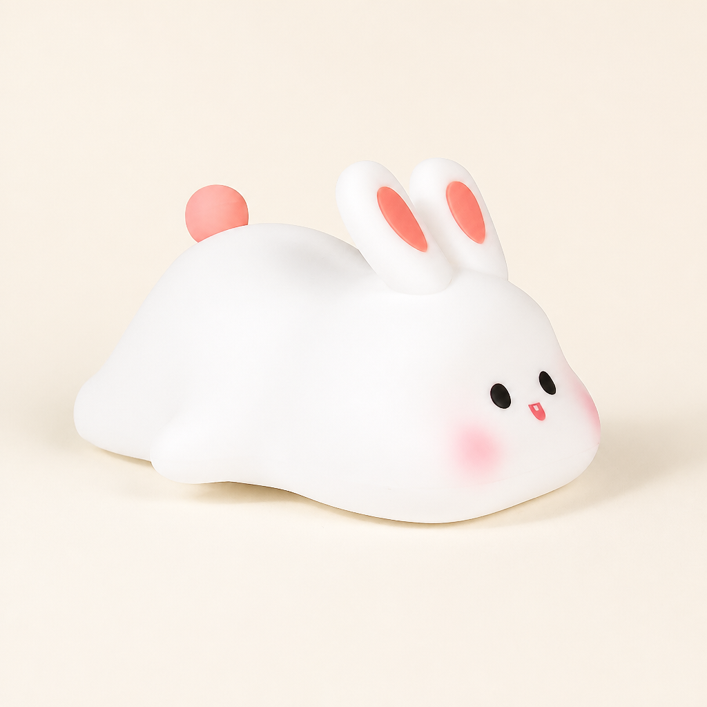 Cute LED Rabbit Lamp — cream