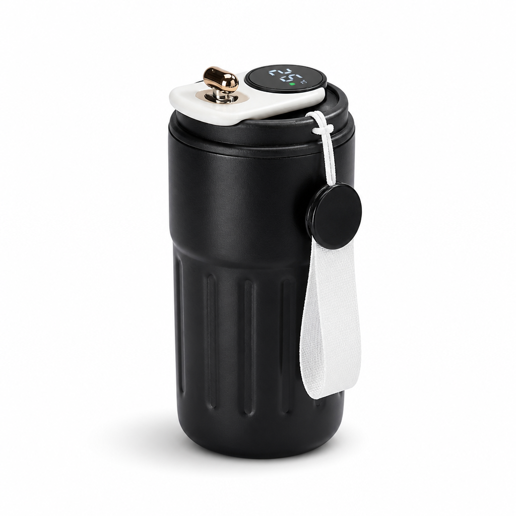 Digital Temperature Coffee Mug — Black