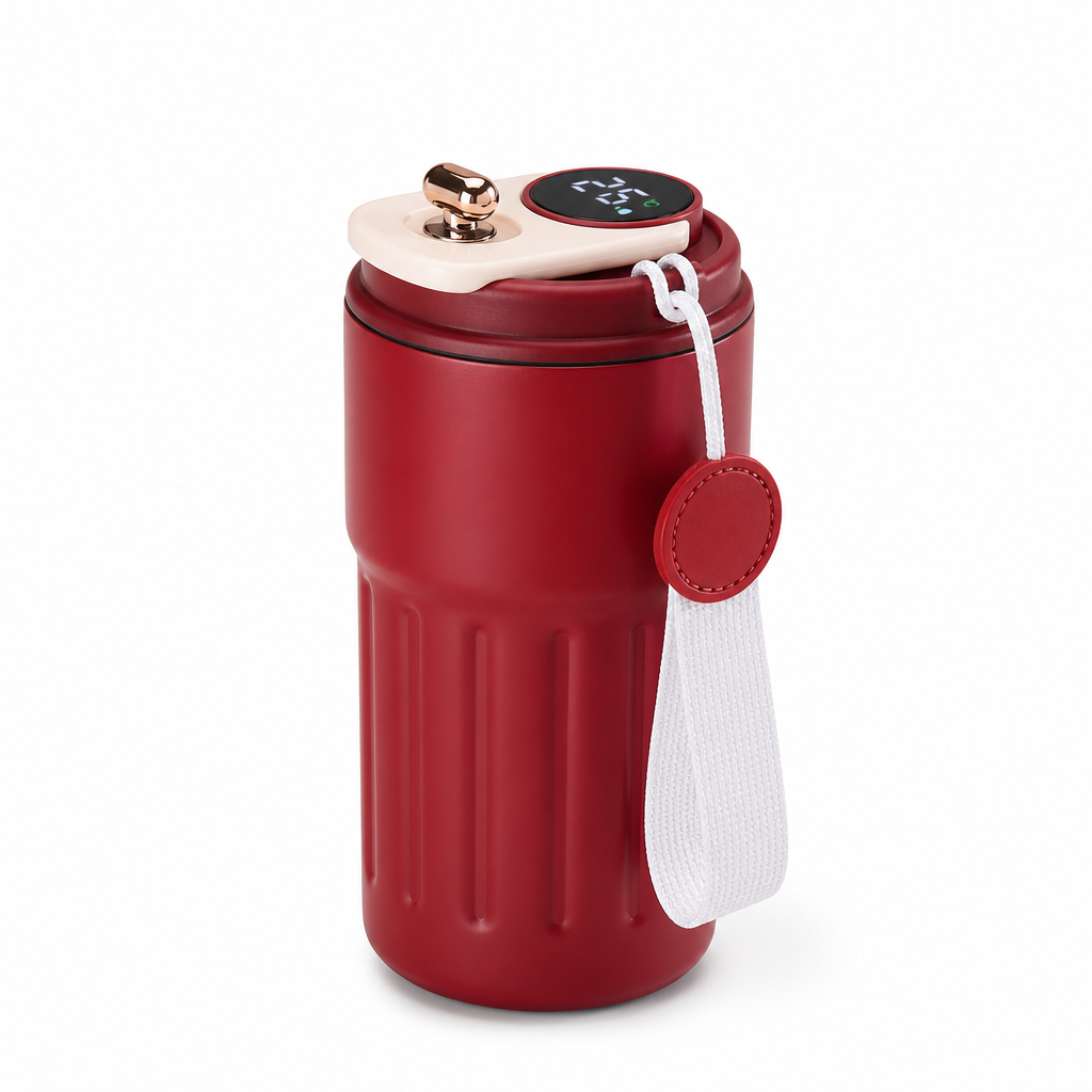 Digital Temperature Coffee Mug — Red