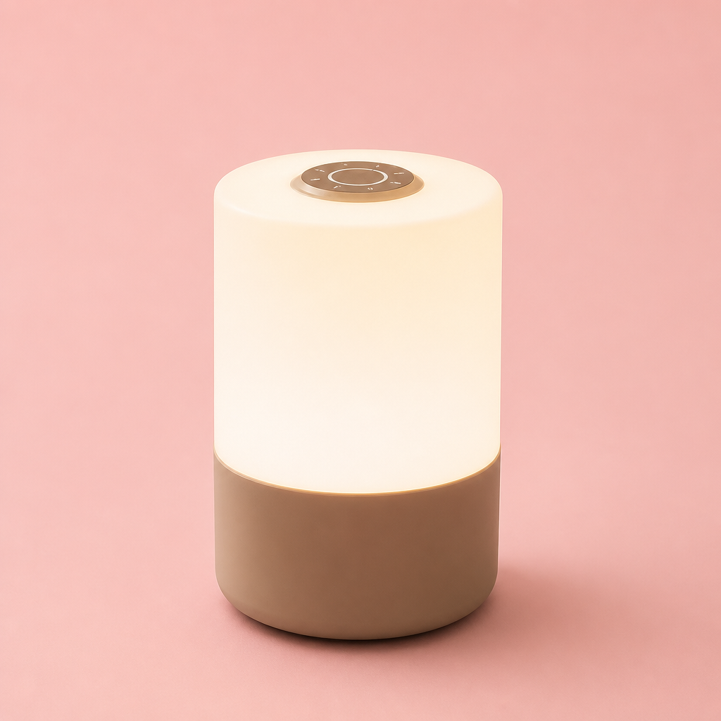 Evora Rechargeable Bedside Lamp | Touch Control, Cord-Free Warm Glow — blush