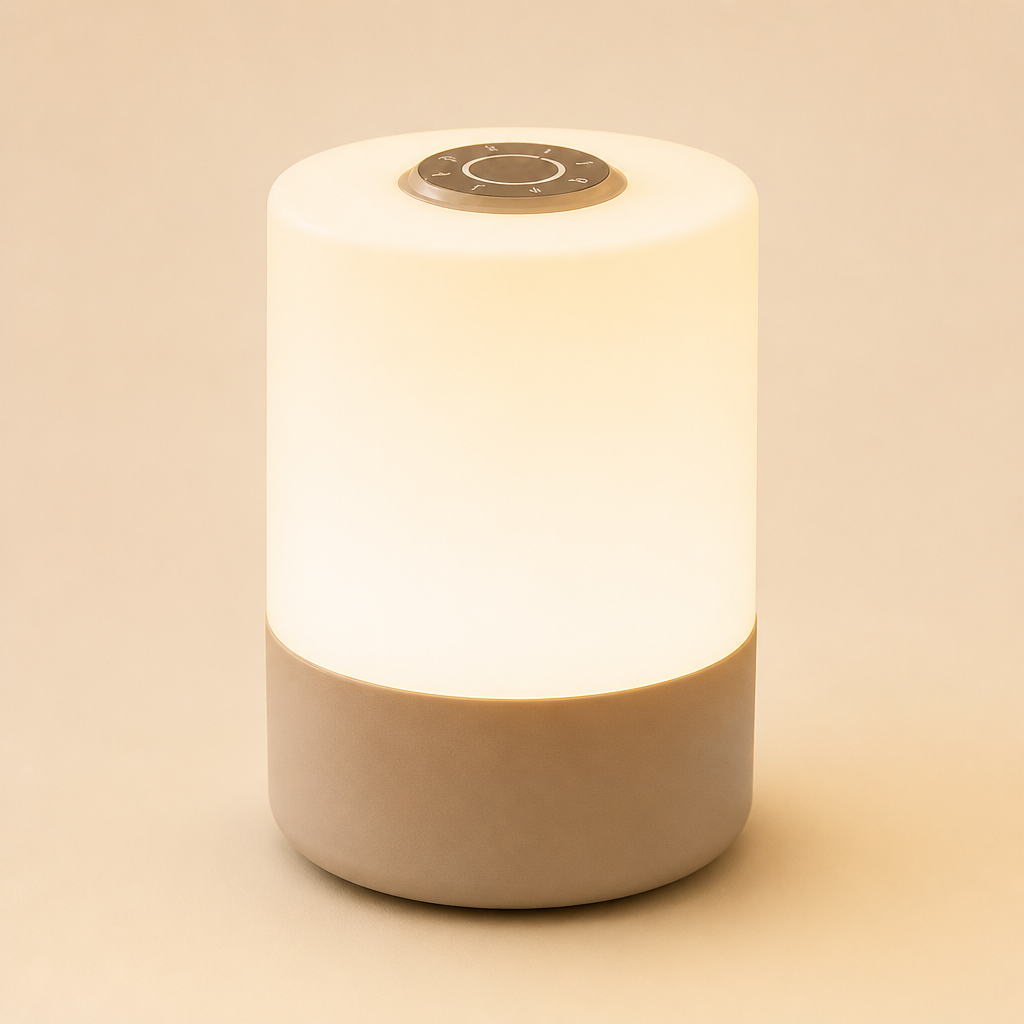 Evora Rechargeable Bedside Lamp | Touch Control, Cord-Free Warm Glow — cream