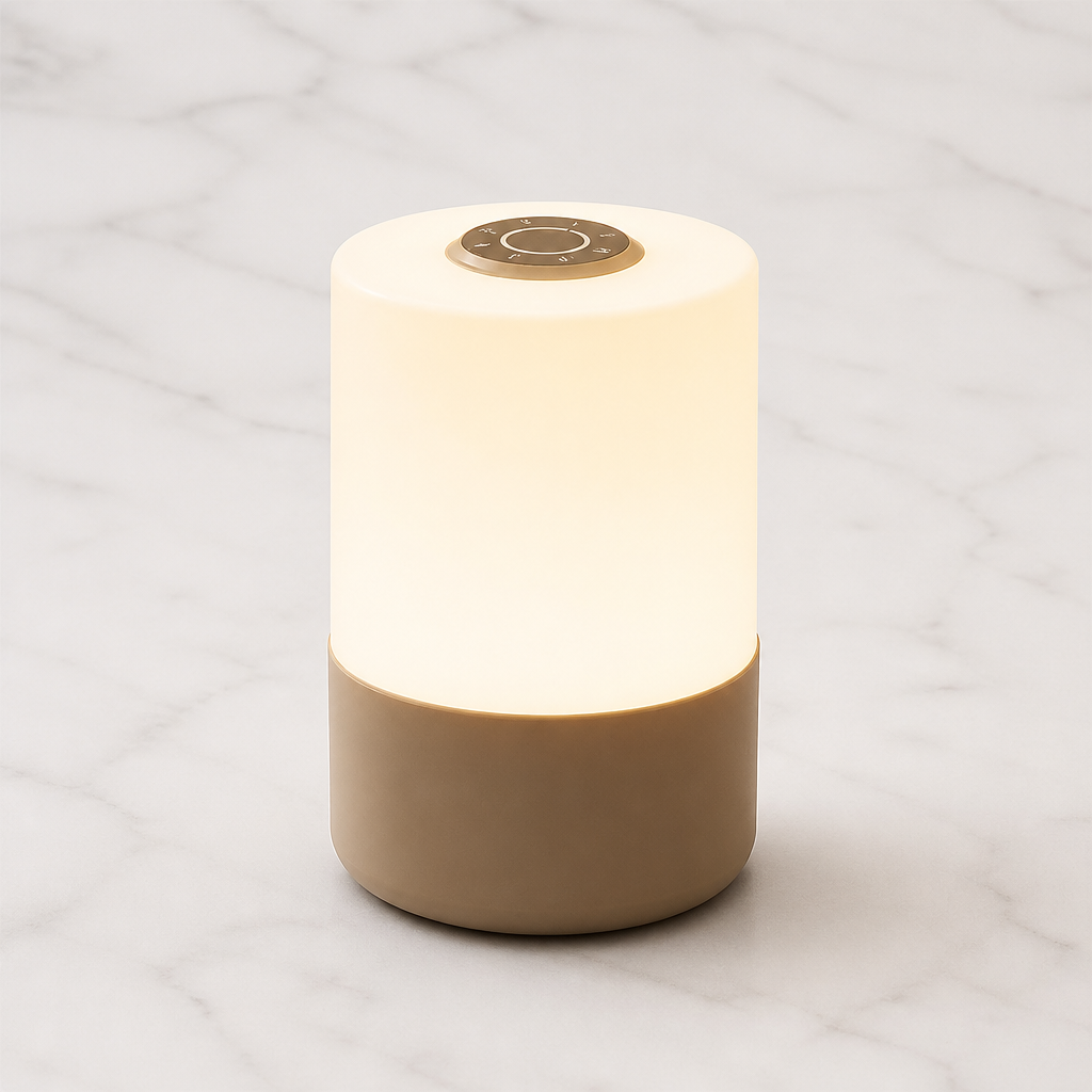 Evora Rechargeable Bedside Lamp | Touch Control, Cord-Free Warm Glow — marble