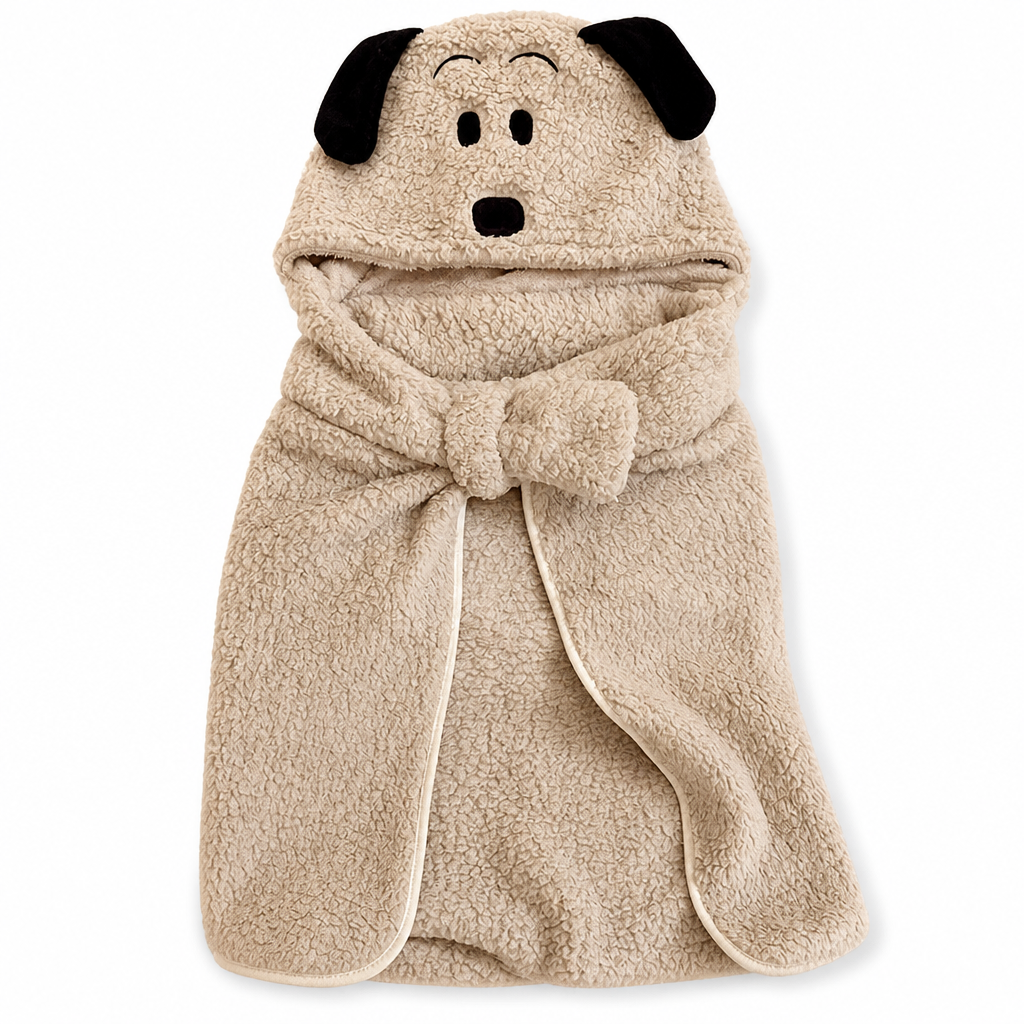 Hooded Blanket — Blanket Puppy Beige