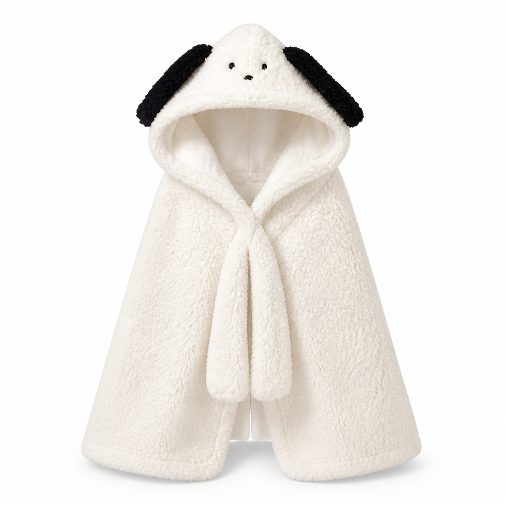 Hooded Blanket — Blanket Puppy White