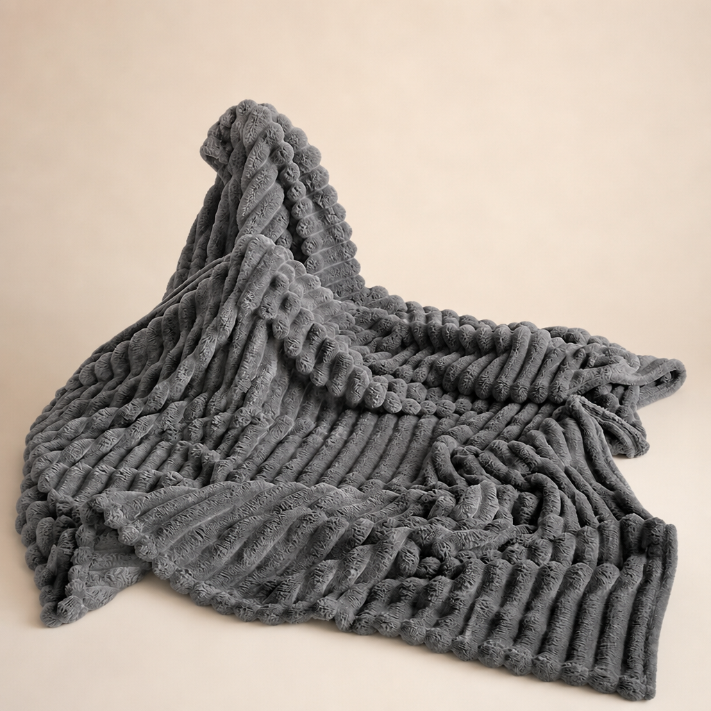 Rabbit-Fur Soft Blanket — cream