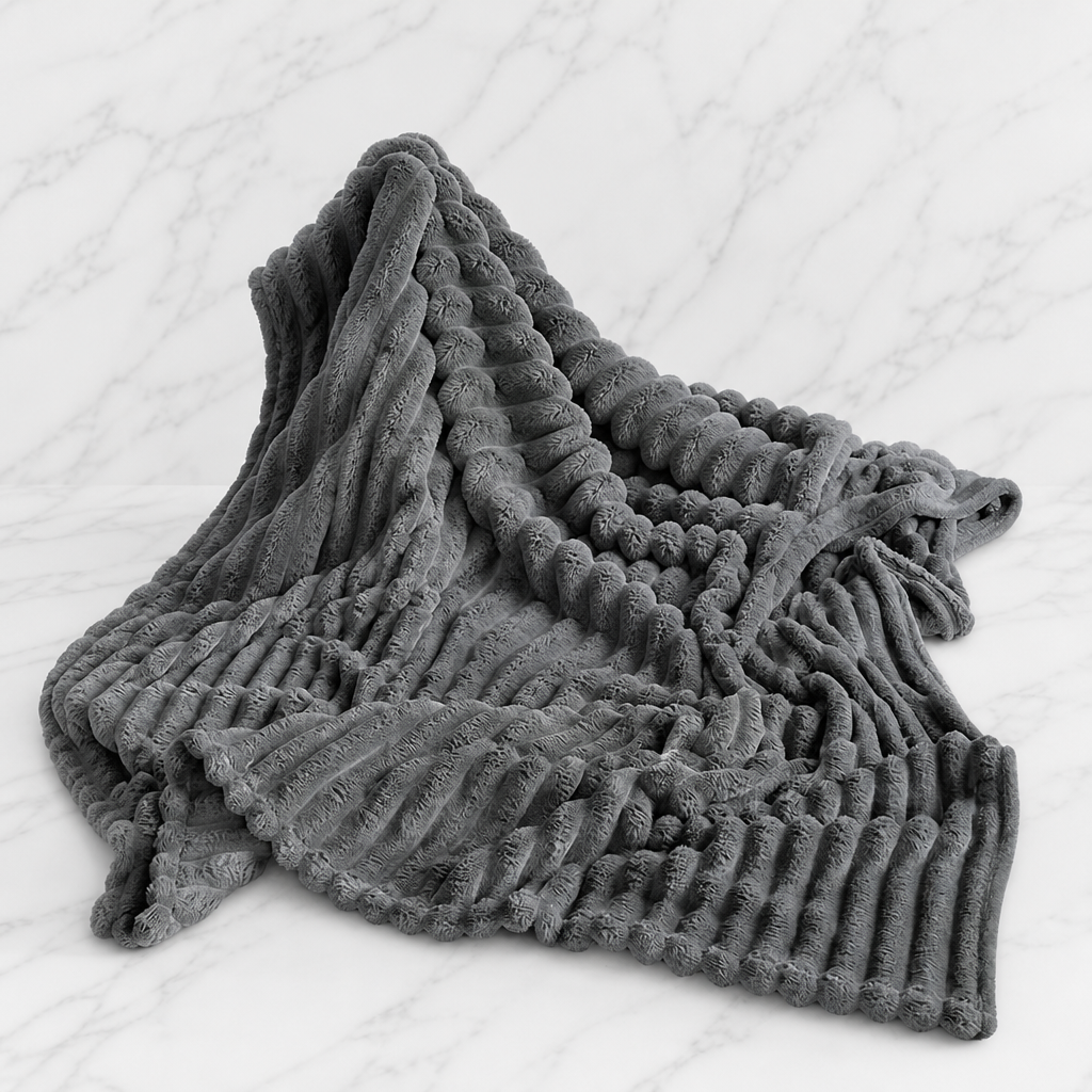Rabbit-Fur Soft Blanket — marble