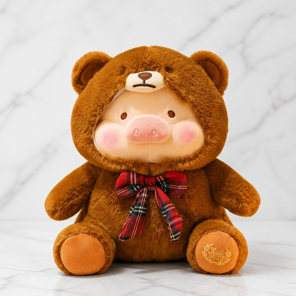 LuLu Piglet Plush with Hat — marble