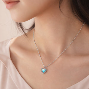 Bright Moonlight Heart Necklace