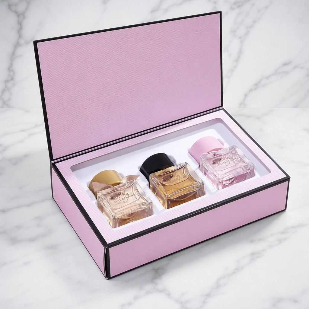 Women's Floral Perfume Set (3 Bottles) — marble