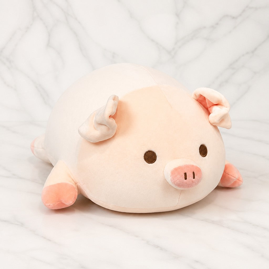 Pink Piggy Cushion Plush — marble