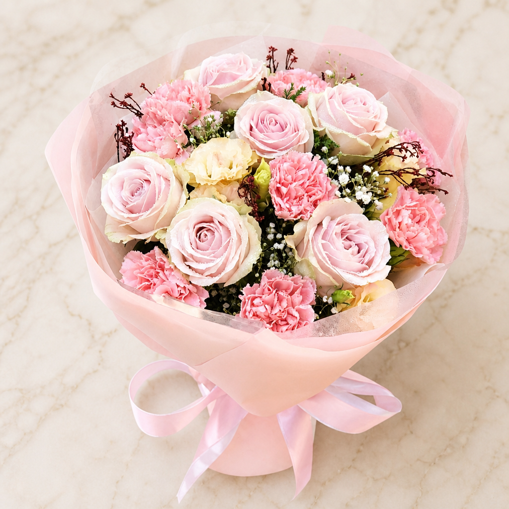 Pink Velvet Charm marble surface