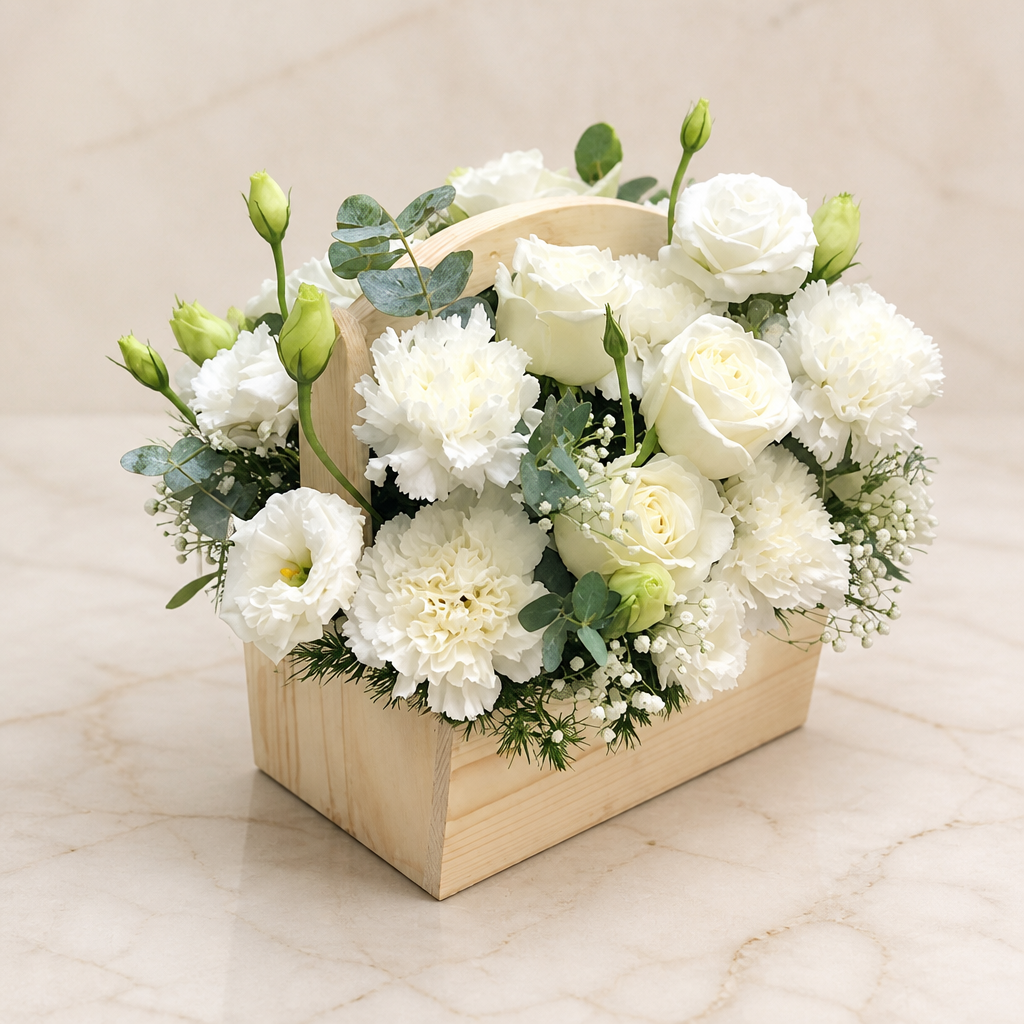 Pure Serenity Basket marble surface