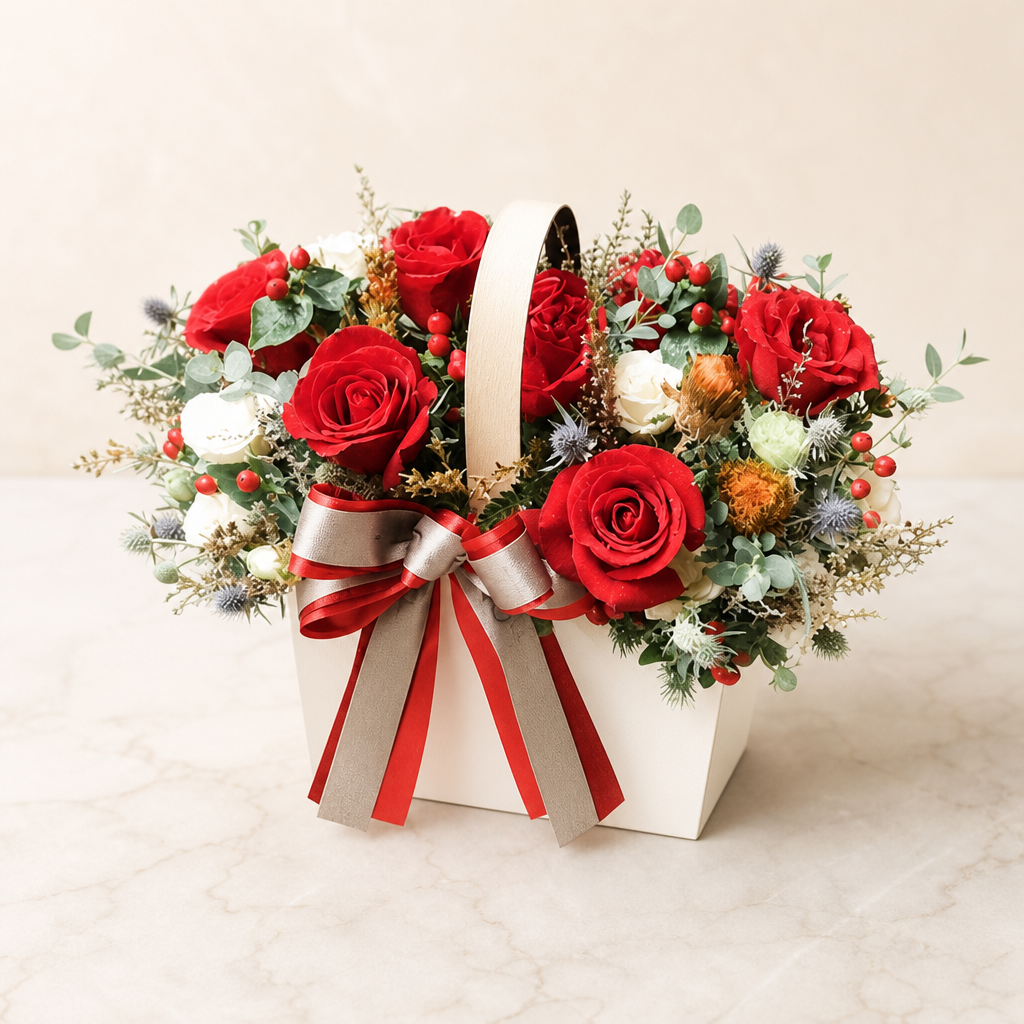 Scarlet Love Crate marble surface