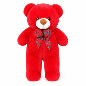 Giant Tartan Bow Teddy Bear
