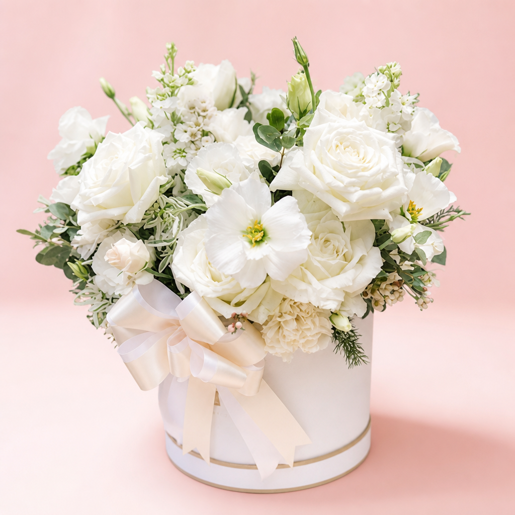 White Whisper Garden blush background