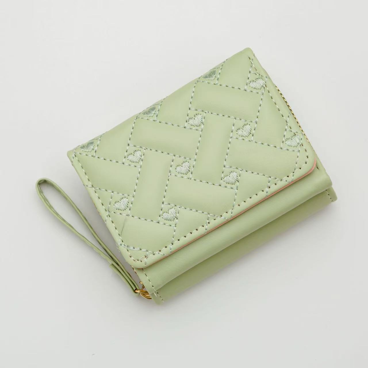 Embroidered Heart Coin Purse