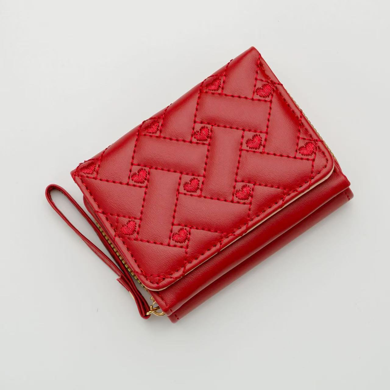 Embroidered Heart Coin Purse