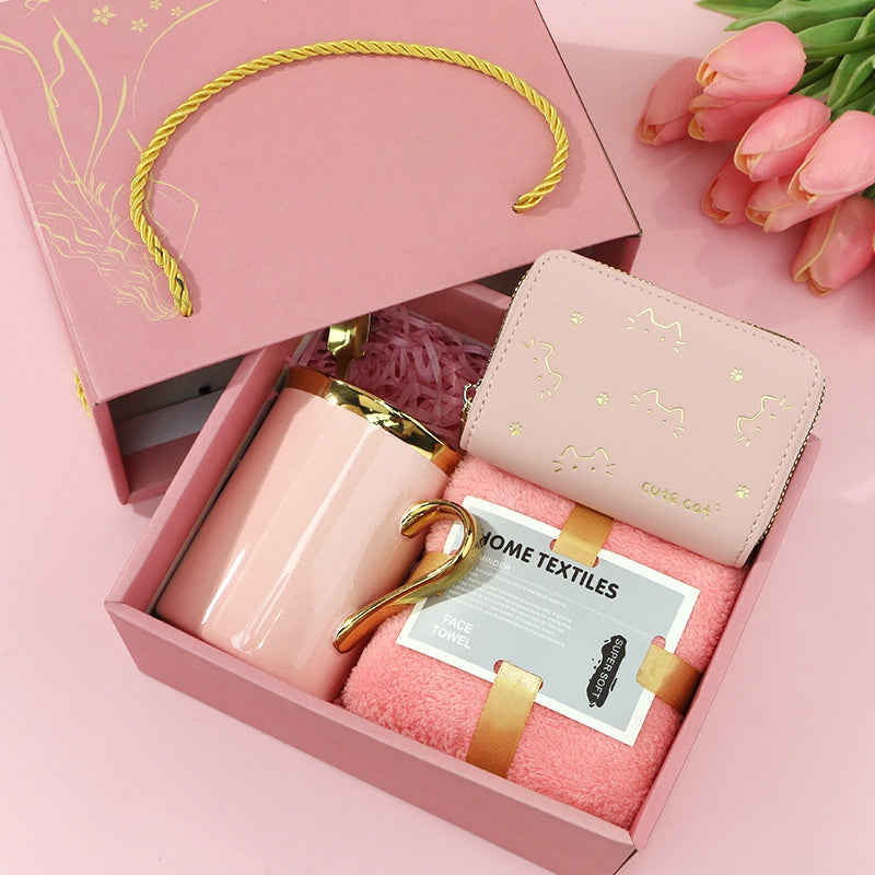 Cute Coffee Cup Gift Box Set