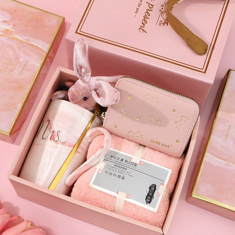 Cute Coffee Cup Gift Box Set