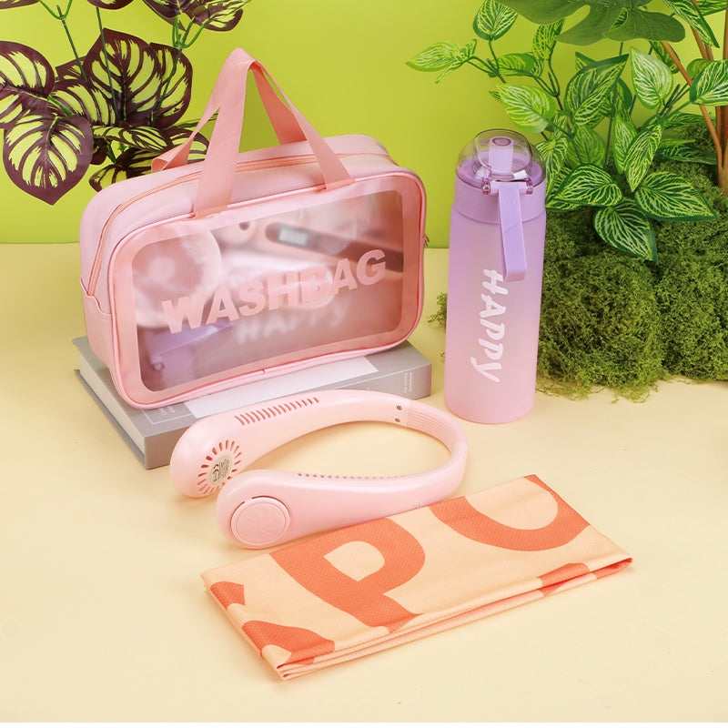 Pink Travel Gift Box Set — Neck Fan Cool
